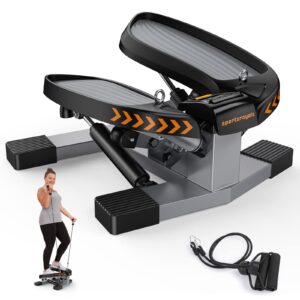 sportsroyals stair stepper for exercises-twist stepper with resistance bands and 330lbs weight capacity