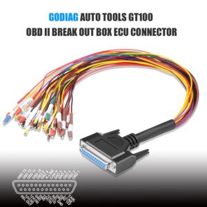 GODIAG GT100 Automotive Tools OBD II Breakout Box ECU Connector with OBD Main Line & Multi-Function Jumper for Check Engine, Support LED Indicator and Lookup