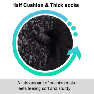 COOVAN 12 Pack Crew Socks for Men Half Cushion Moisture Wicking Athletic Socks