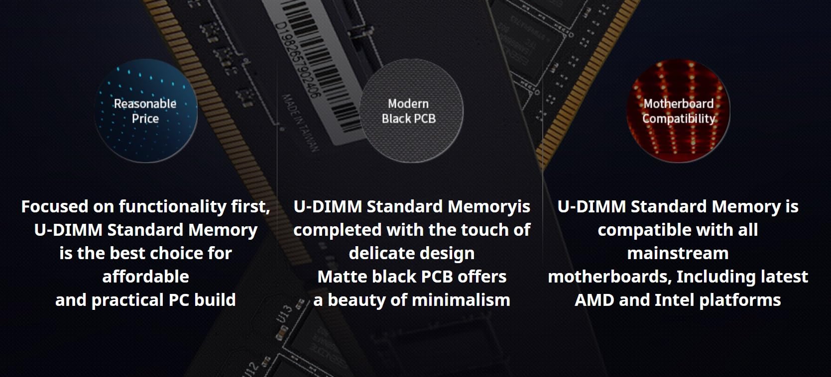 KLEVV DDR4 8GB (1x8GB) 3200MHz CL22 1.2V UDIMM Desktop Ram Memory SK Hynix Chip (KD48GU880-32N220A)