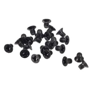 uxcell m3 x 4mm phillips screw fastener black for laptop pc tv fan switch 350pcs