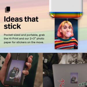 Polaroid Originals Hi-Print 2x3 Pocket Photo Printer, 2 Pack (40 Sheets) DYE-SUB TECH