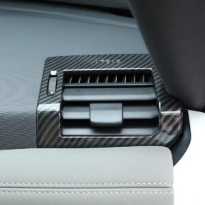 akumerly cheya abs plastic car dashboard side air conditioning outlet vent frame cover trim for land rover defender d240 se 2020 (carbon fiber style)