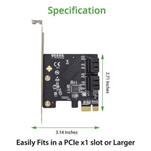 IO Crest 4 Port SATA III Expansion Card with Low Profile Bracket - 6Gbps SATA 3.0 Controller PCI Express x1 ASMedia 1064 for Windows10/8/7/XP/Vista/Linux