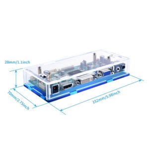 GeeekPi Acrylic Case for NT68676 HDMI+VGA+DVI+Audio Input LCD Controller Driver Board or HSD190MEN4 M170EN06 17" 19" 1280x1024 4CCFL 30Pins LCD Panel,Fit for Arcade1Up Monitor