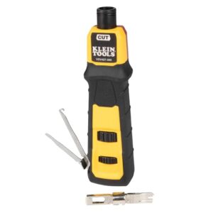 klein tools vdv427-300 impact punchdown tool with 66/110 blade, reliable cat cable connections, adjustable force, includes pick and spudger
