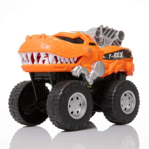 Rugged Racers Monster Trucks for Boys and Girls – Off Road Big Wheels Vehicle – Crocodile – Battery Operated Mouth Opening Design – Revving Engine with Sounds and Lights