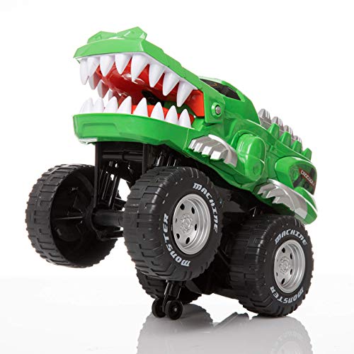 Rugged Racers Monster Trucks for Boys and Girls – Off Road Big Wheels Vehicle – Crocodile – Battery Operated Mouth Opening Design – Revving Engine with Sounds and Lights