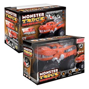 Rugged Racers Monster Trucks for Boys and Girls – Off Road Big Wheels Vehicle – Crocodile – Battery Operated Mouth Opening Design – Revving Engine with Sounds and Lights