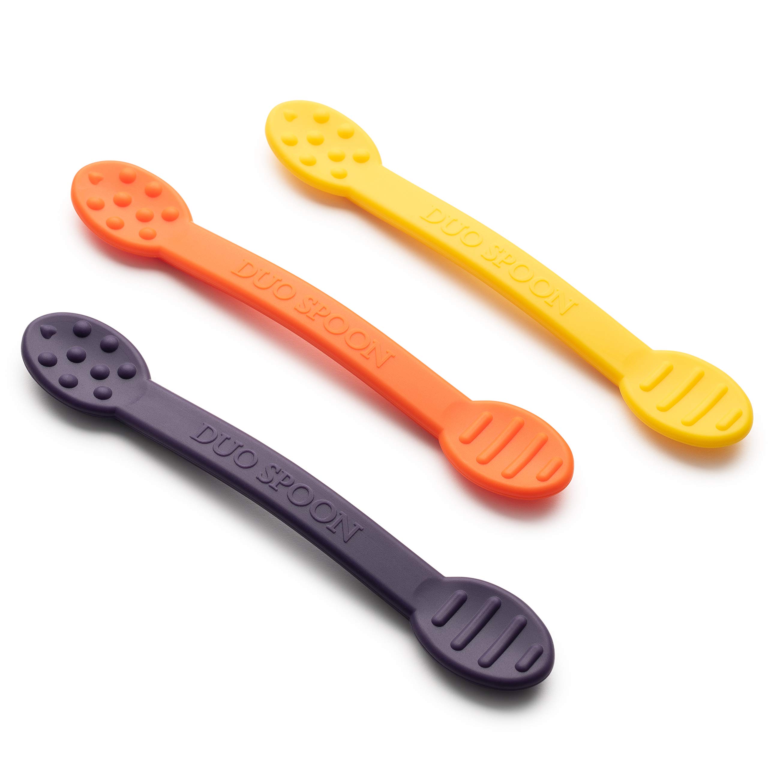 Special Supplies Duo Spoon Oral Motor Therapy Tools, 3 Pack, Textured Stimulation and Sensory Input Treatment for Babies, Toddlers or Kids, BPA Free Silicone with Flexible, Easy Handle