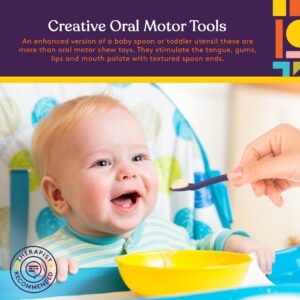 Special Supplies Duo Spoon Oral Motor Therapy Tools, 3 Pack, Textured Stimulation and Sensory Input Treatment for Babies, Toddlers or Kids, BPA Free Silicone with Flexible, Easy Handle