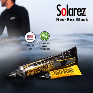 SOLAREZ Neo-Rez Black - New! Wetsuit Repair & Filler ~ Fix, Repair, Fill and Seal Neoprene Wetsuits or Hip Waders Instantly! One and Only #1 Solar UV Cure Wetsuit Fill & Repair! ~ Made in The USA!…