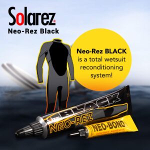 SOLAREZ Neo-Rez Black - New! Wetsuit Repair & Filler ~ Fix, Repair, Fill and Seal Neoprene Wetsuits or Hip Waders Instantly! One and Only #1 Solar UV Cure Wetsuit Fill & Repair! ~ Made in The USA!…