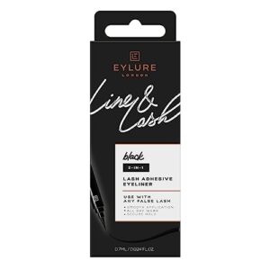 Eylure Line & Lash 2-in-1 Adhesive Eyeliner, Black