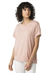 prana women's foundation slouch top, champagne heather, medium