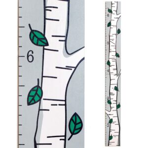 birch tree growth chart for wall, wooden growth chart for kids height measurement for wall, child height wall chart, kids height wall chart, nursery wall decor, wall growth tracker, child room decor