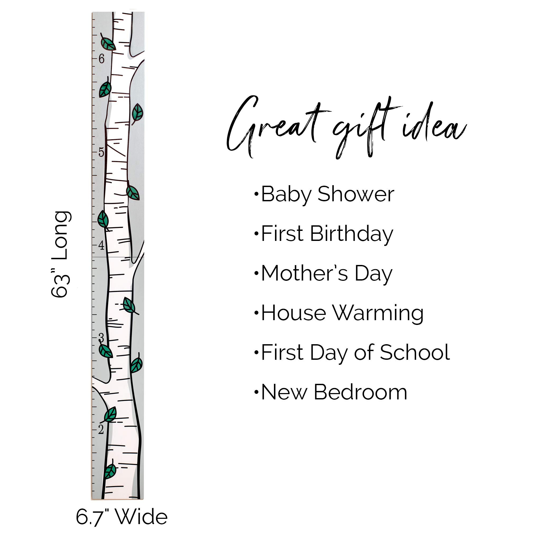 Birch Tree Growth Chart for Wall, Wooden Growth Chart for Kids Height Measurement for Wall, Child Height Wall Chart, Kids Height Wall Chart, Nursery Wall Decor, Wall Growth Tracker, Child Room Decor