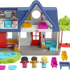 Fisher-Price Little People Toddler Playset Friends Together Play House Interactive Learning Toy with Smart Stages for Ages 1+ Years