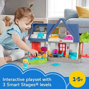 Fisher-Price Little People Toddler Playset Friends Together Play House Interactive Learning Toy with Smart Stages for Ages 1+ Years