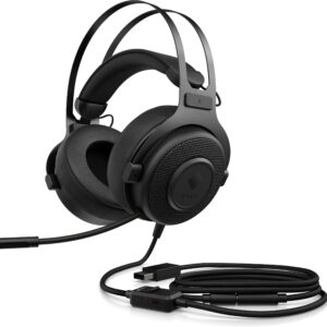 HP OMEN Blast Headset | Gaming Headset with Retractable, Noise Canceling Microphone and 7.1 Surround Sound | Multi-Compatible Xbox One, PS4, and PC Headset | USB Headset | (1A858AA)