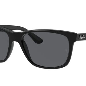 Ray-Ban Men's RB4181 Square Sunglasses, Black/Dark Grey, 57 mm