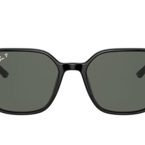 Ray-Ban RB2194 John Square Sunglasses, Black/G-15 Green Polarized, 51 mm