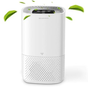 air purifiers for home, premium desktop air purifier with true h13 hepa filter for bedroom, 3-stage filtration remove 99.97% tiny objects, perfect for home large room, bedroom, living room, and office