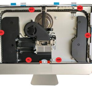 LCD Adhesive Strip Kit (2 Sets), KKDAO LCD Screen Display Strips Stickers Replacement Tools + 2 Opening Wheel Tools, iMac 21.5” 2012/2013 / 2015/2017, A1418 (iMac 21.5 Inch-A1418)