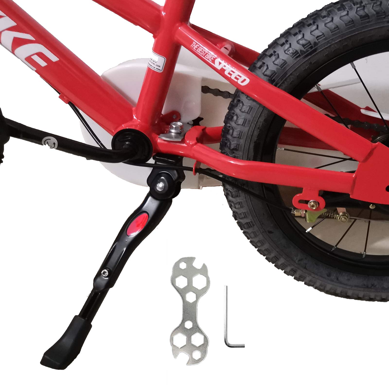 Kickstand for Kids Bike, Bicycle Kickstands Center Mount for 16 18 20 Inch Bicycles Adjustable Aluminum Alloy Kickstands for 16-18-20inch Mountain Bike/Road Bicycle/Adult Kid Bike/Sports Bike