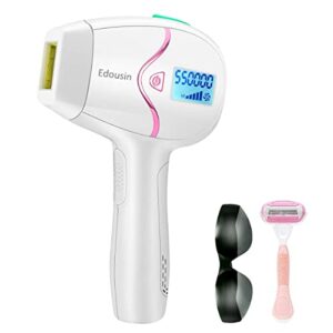 laser hair removal for women permanent- laser hair remover for men- at home laser hair removal device- 550,000 flashes- 2 flash modes- white1