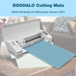 DOOHALO Cutting Mat for Silhouette Cameo 4 Cutting Machine 12 X 24 inch 3 Pack Replacement Adhesive Mats for Silhouette Cut