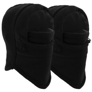 balaclava ski mask 2 pcs - windproof warmer fleece adjustable winter mask for men women