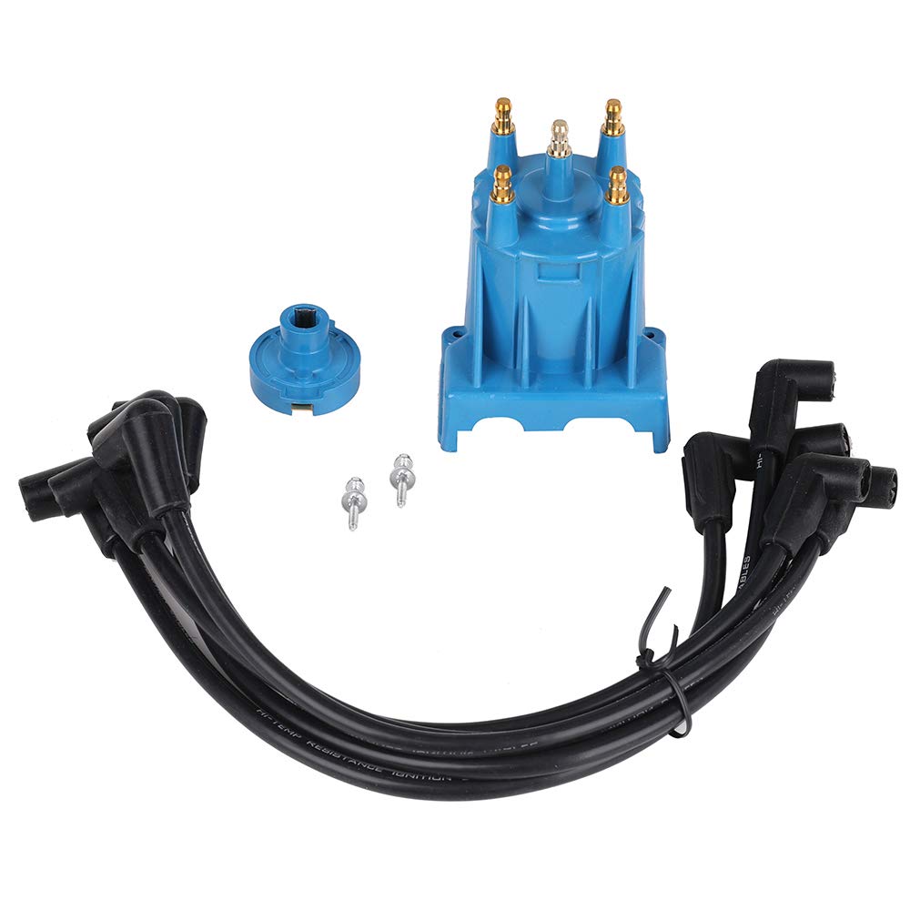 Ignition Tune Up Kit with Distributor Cap and Rotor and Spark Plug Wires Set Replacement for 3.0L 4cyl MerCruiser Engines Made by GM with Delco EST Ignition Systems - Replace 811635Q2, 816761Q14