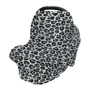 nursing cover breastfeeding scarf snow leopard print gray - baby car seat covers, infant stroller cover, carseat canopy(913g)