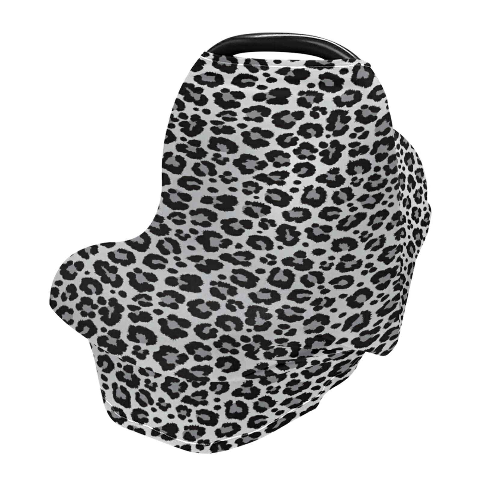 Nursing Cover Breastfeeding Scarf Snow Leopard Print Gray - Baby Car Seat Covers, Infant Stroller Cover, Carseat Canopy(913g)