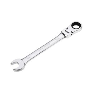 uxcell 13mm flex-head ratcheting combination wrench metric 72 teeth 12 point ratchet box ended spanner tools, cr-v