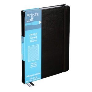 black lined journal by artist's loft