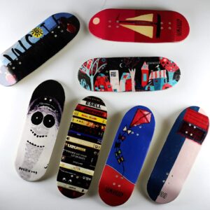 NOAHWOOD 8.0 Fingerboards Mini Skateboarding (NW8.0 360flip Deck) + (Update NW Prince 34mm Trucks) + (UpdateNW Black Logo Handmade White Wheels)(100x34mm) (Red Kite)