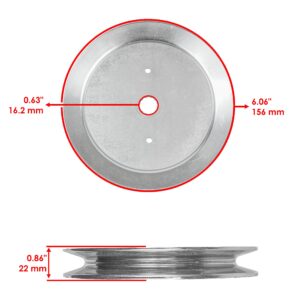 Caltric Spindle with Pulley Compatible with Husqvarna EZ 5224 / EZ 6124 / FD61M / M-ZT61 / M-ZT61 BF/MZ 61/539112170 539131898 539113300