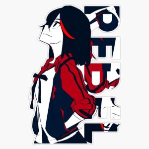 kill la kill - rebel ryuko vinyl waterproof sticker decal car laptop wall window bumper sticker 5"