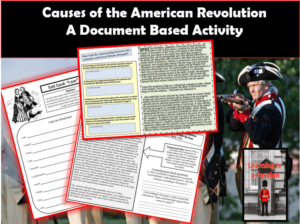 causes of the american revolution | document based activity | distance learning
