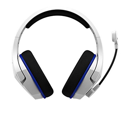 HyperX Cloud Stinger Core – Wireless Gaming Headset, for PS4, PS5, PC, Lightweight, Durable Steel Sliders, Noise-Cancelling Microphone - White (Renewed)