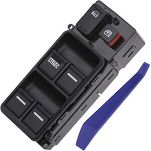 aiyigu master power window switch front left driver side, compatible with honda accord cm5 cm6 sedan 2003 2004 2005 2006 2007, replaces 35750-sda-h12
