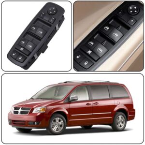 AiYiGu Master Power Window Switch (3 Pins + 0 Pin) Compatible with 2008 2009 Chrysler Town & Country/Dodge Grand Caravan, Replaces 4602535AG 4602535AC 4602535AD, No Auto,Front Driver Side