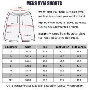 COOFANDY Men's Gym Workout Shorts Quick Dry Bodybuilding Weightlifting Pants Training Running Jogger with Pockets Black