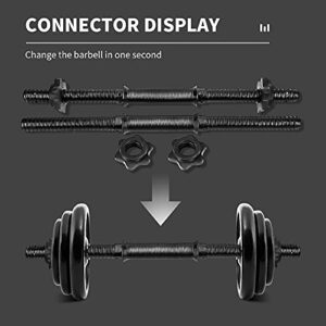 POCREATION Dumbbell Bars Set,2Pcs Adjustable Nonslip Weight Lifting Handles Dumbbell Handles Weightlifting Accessories for Daily Fitness and Strength Training Sport Workout Gym