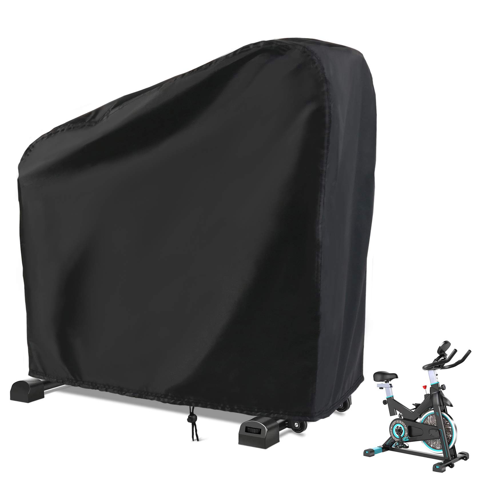 Rilime Exercise Bike Cover,Upright Cycling Peloton Cover Stationary Bike Covers Outdoor Storage Waterproof Dustproof Bicycle Cover Ideal for Indoor & Outdoor Fitness