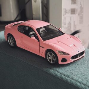 TGRCM-CZ 1/36 Scale Maserat GT Casting Car Model, Zinc Alloy Toy Car for Kids, Pull Back Vehicles Toy Car for Toddlers Kids Boys Girls Gift (Pink)