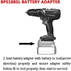 BPS18BSL Battery Converter Adapter for Black&Decker/for Stanley for/Porter-Cable 18V Li-ion Batte for Bosch 18V Li-ion Tool Battery Use for Bosch 18V Lithium Cordless Power Tools