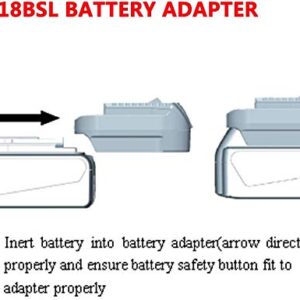 BPS18BSL Battery Converter Adapter for Black&Decker/for Stanley for/Porter-Cable 18V Li-ion Batte for Bosch 18V Li-ion Tool Battery Use for Bosch 18V Lithium Cordless Power Tools